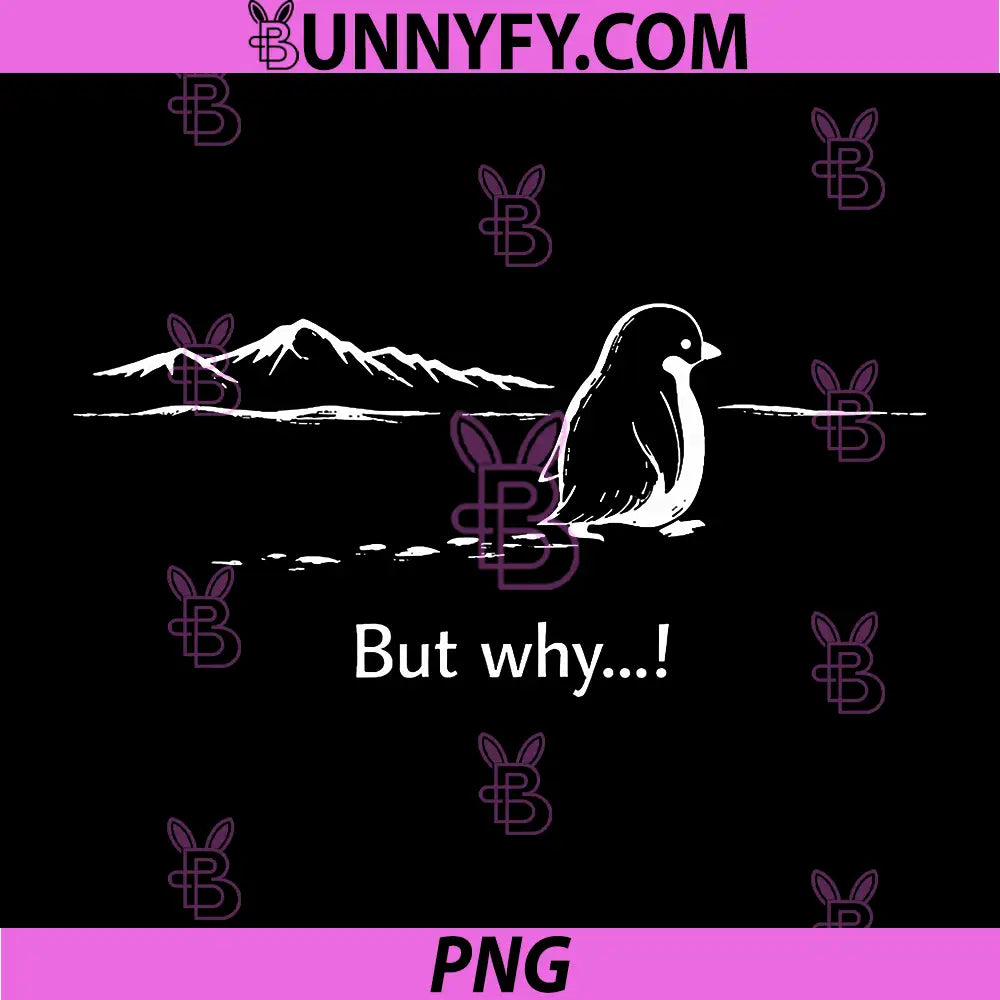 But Why Penguin Meme PNG, Nihilist Penguin Funny Meme PNG