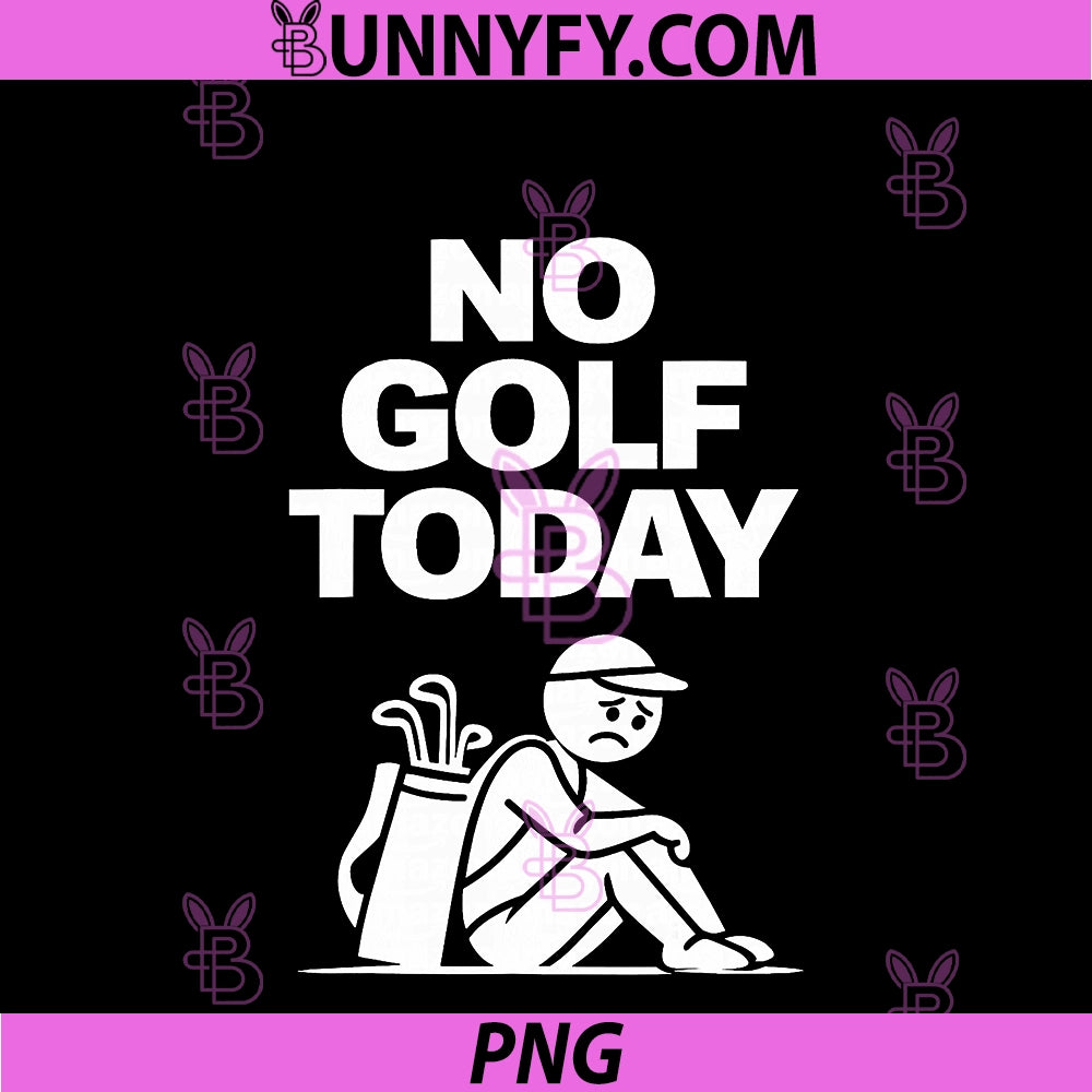 No Golf Today PNG, Funny Sad Stickman Golfer PNG