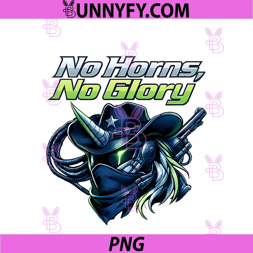 No Horns No Glory PNG, Unicorn Wrangler Logo PNG