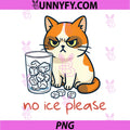 No Ice Please PNG, Funny Cat Against Ice PNG