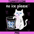 No Ice Please Funny Cat Drawing PNG, Grumpy Cat With Ice Water PNG