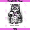 No Ice Please Funny Cat Meme PNG, Grumpy Cat With Ice PNG