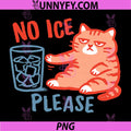 No Ice Please PNG, Funny Cat Meme PNG