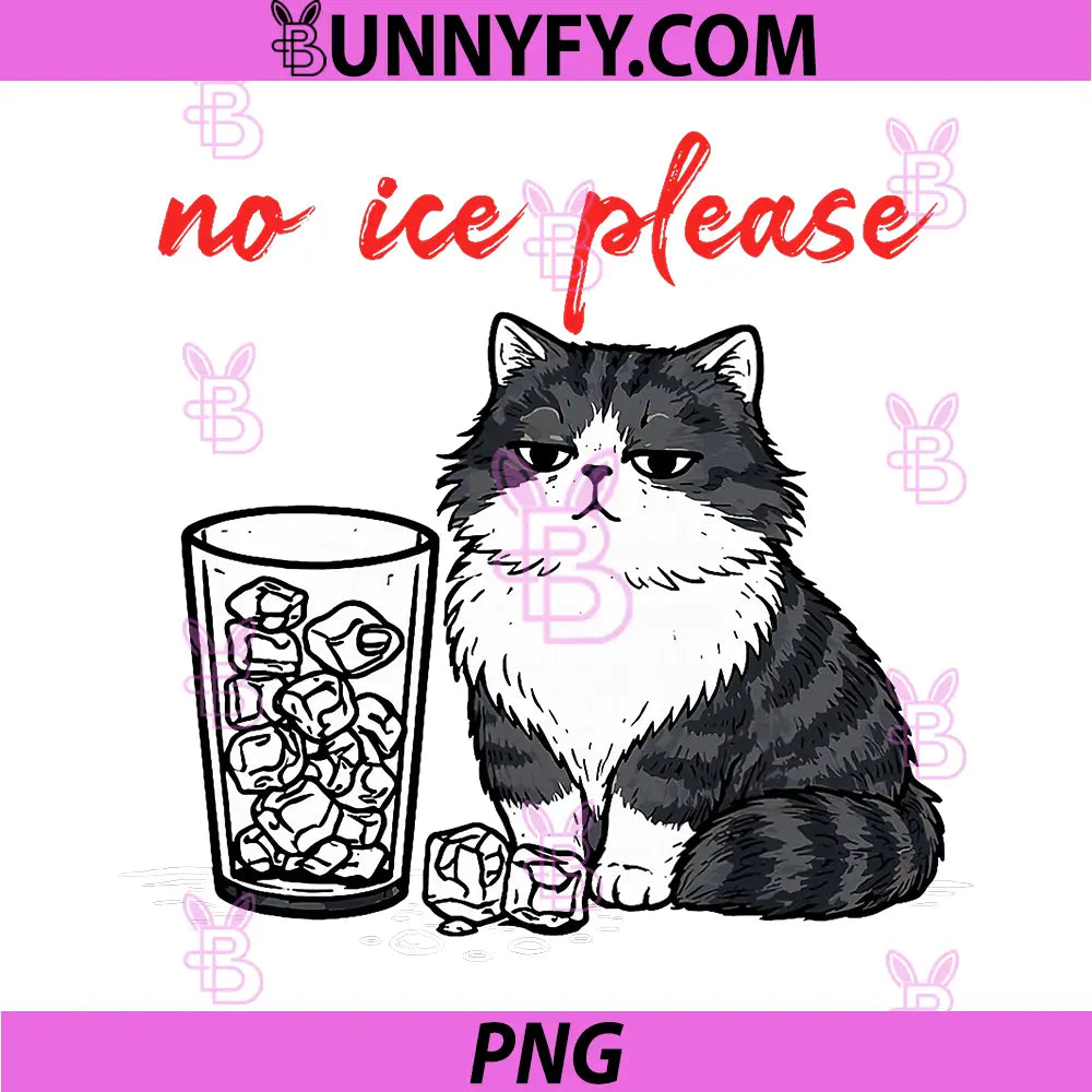No Ice Please PNG, Grumpy Cat With Ice PNG