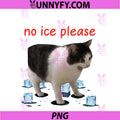 No Ice Please PNG, Funny Cat Meme PNG
