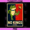 No Kings March 28 2026 PNG, Retro Funny Frog PNG