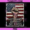 No Kings in America PNG, Retro Watercolor Veterans PNG