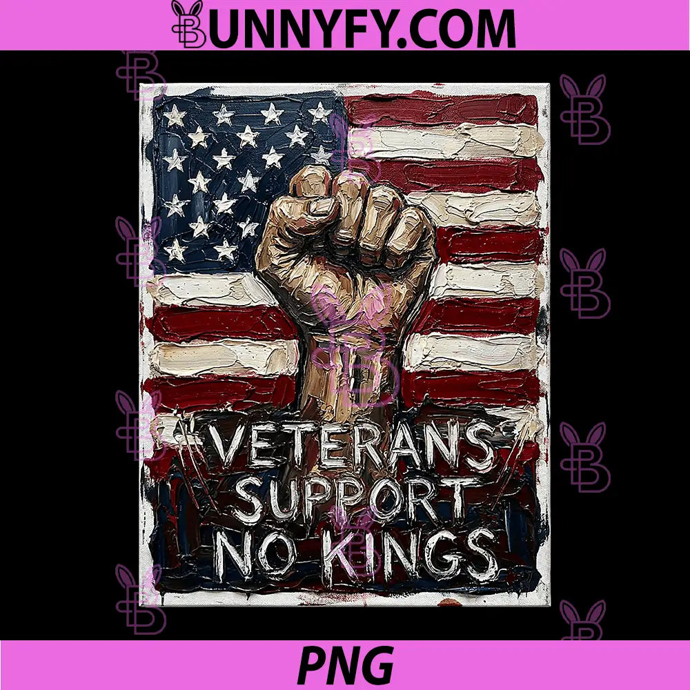 No Kings in America PNG, Retro Watercolor Veterans PNG