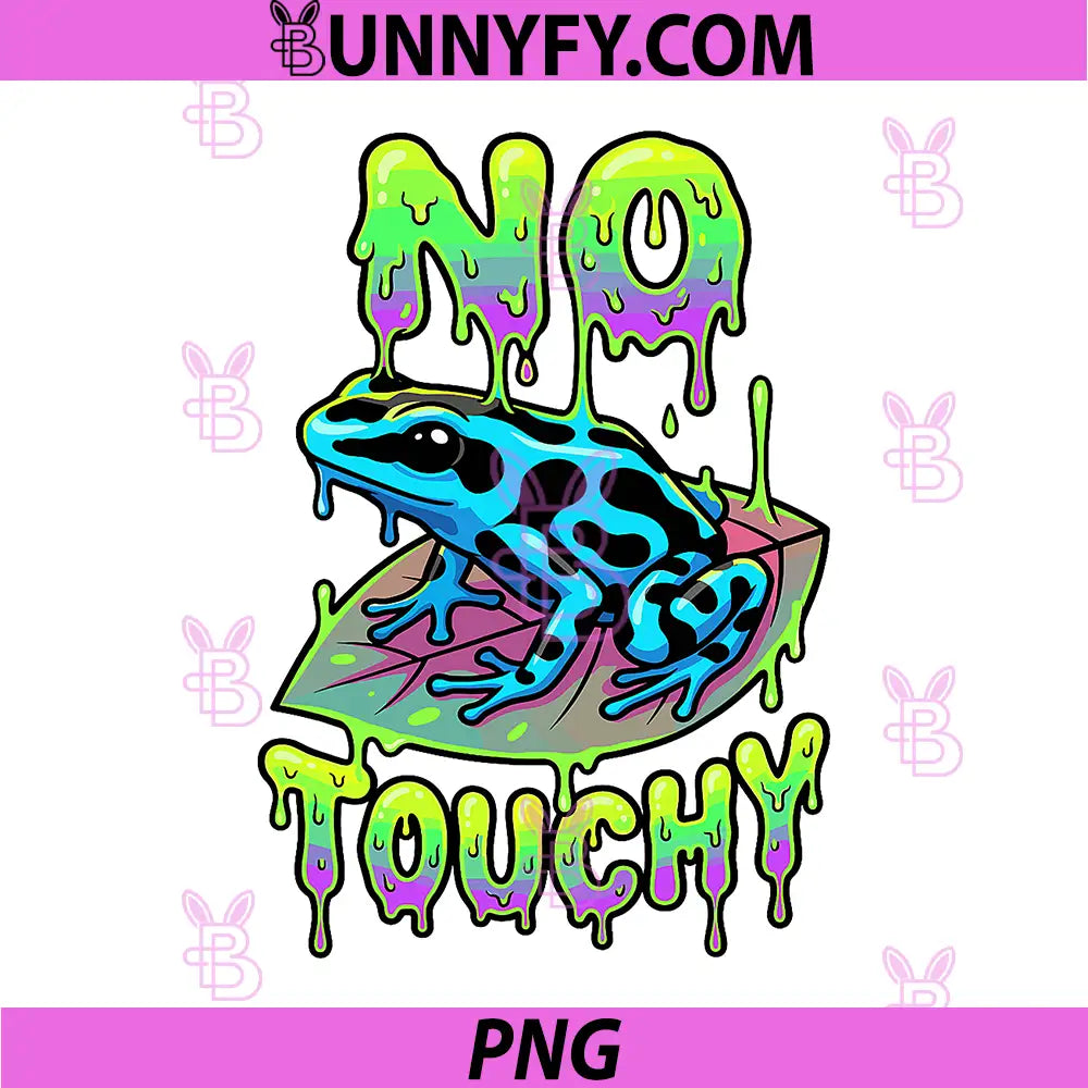 No Touchy PNG, Poisonous Frog PNG, Slime Warning Blue Amphibian PNG