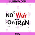 No War PNG, On Iran PNG
