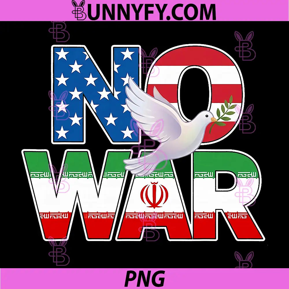 No War PNG, Vintage Dove Iran USA Flag PNG