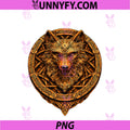 Nordic Wolf Emblem PNG, Celtic Knot Viking PNG