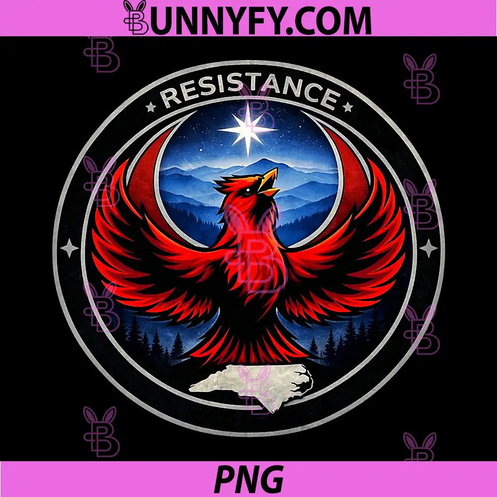 North Carolina NC Rebel Bird Alliance PNG, Resistance No Kings PNG