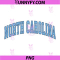 North Carolina NC Vintage PNG, Athletic Sports Style 80s 90s PNG