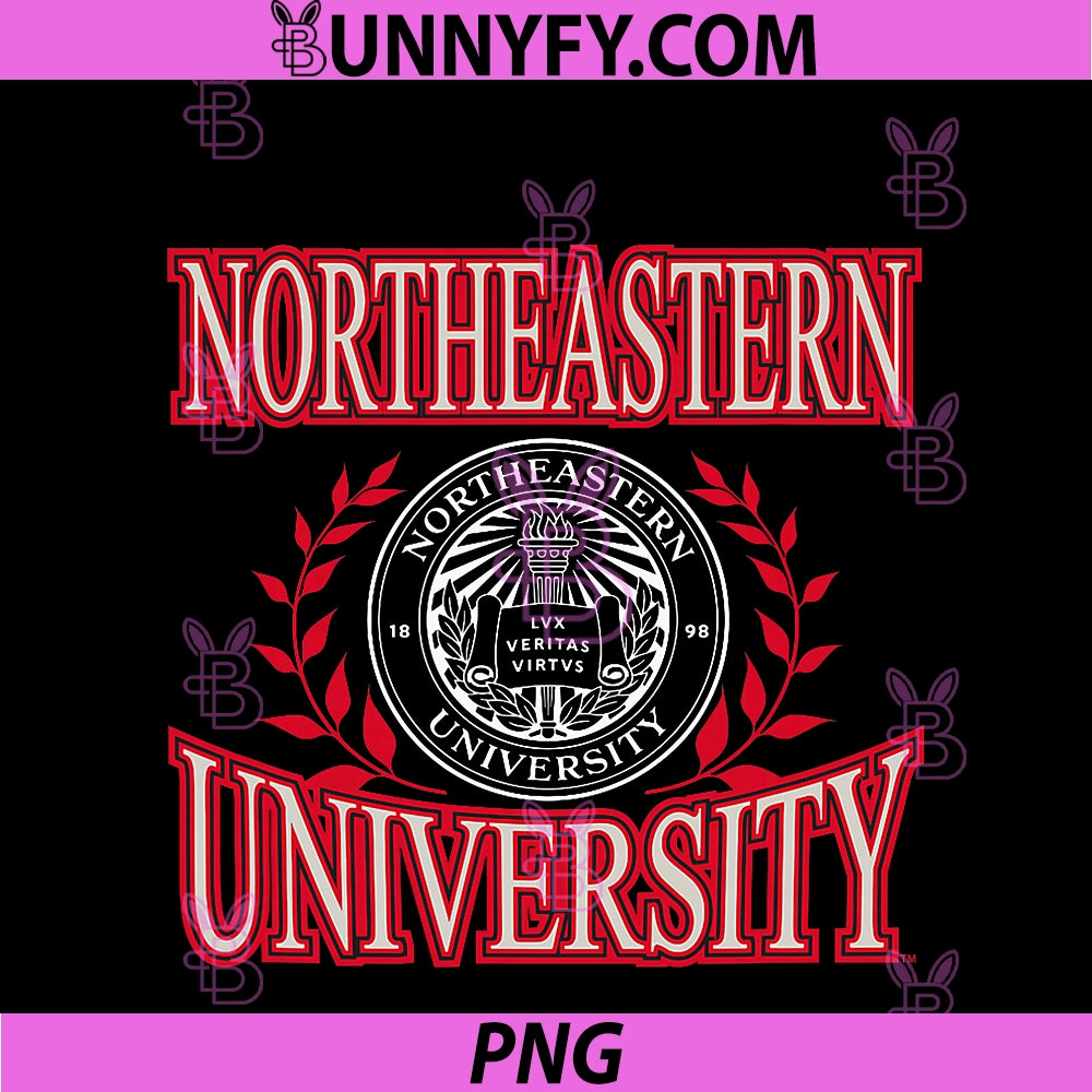 Northeastern Huskies PNG, Laurels Logo Officially Licensed PNG