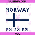 Norway Flag Ro Ro Ro PNG, Nordic Soccer Fan Supporter Gift PNG