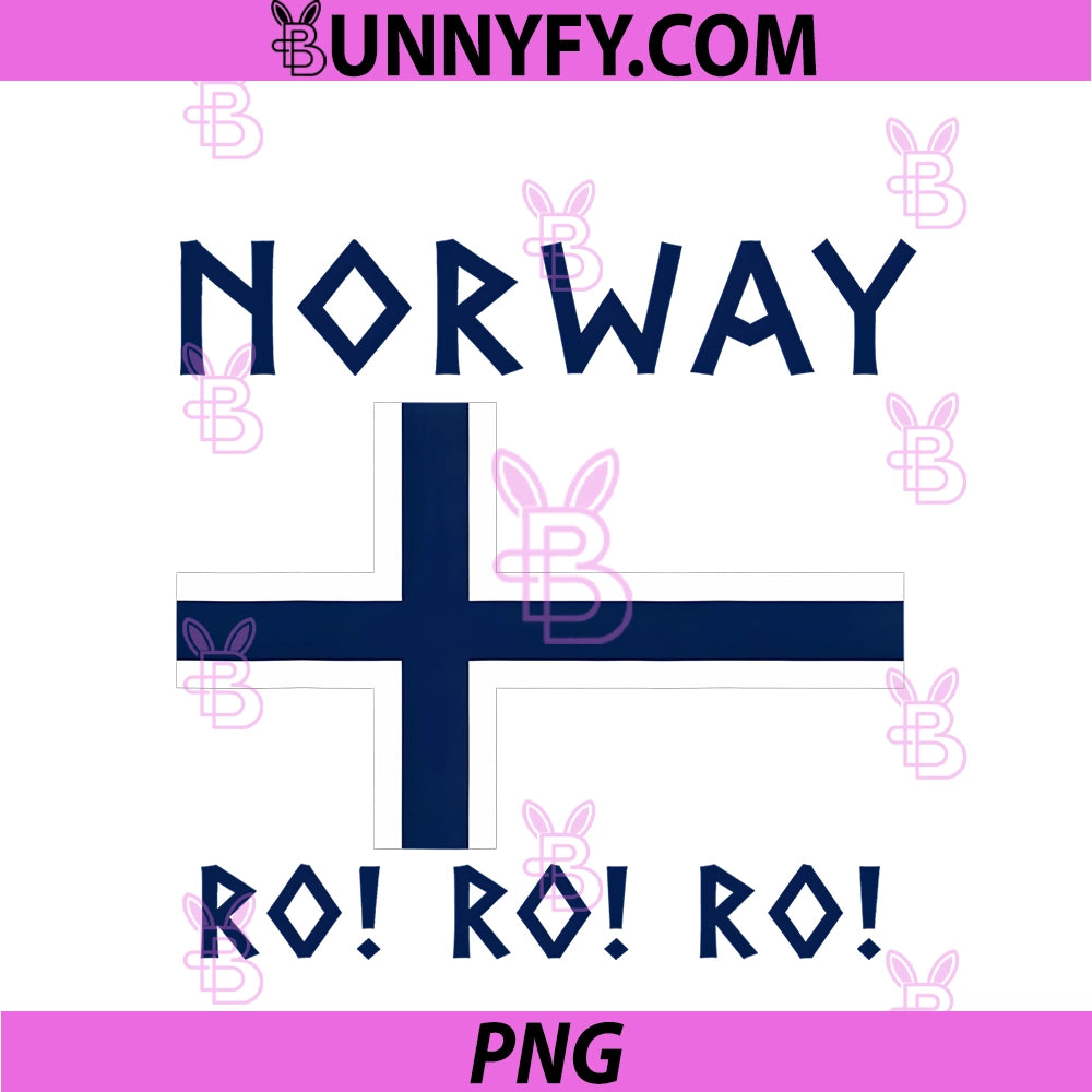 Norway Flag Ro Ro Ro PNG, Nordic Soccer Fan Supporter Gift PNG