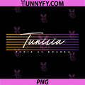 Tunisia Retro Sunset PNG, Nostalgic Vintage Travel Typography PNG