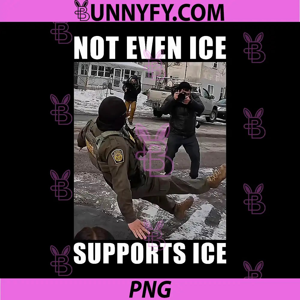 Not Even Ice Supports Ice Meme PNG, Funny Slipping Ice Joke PNG