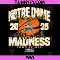 Notre Dame Fighting Irish March Madness PNG, 2025 W Bball Retro PNG