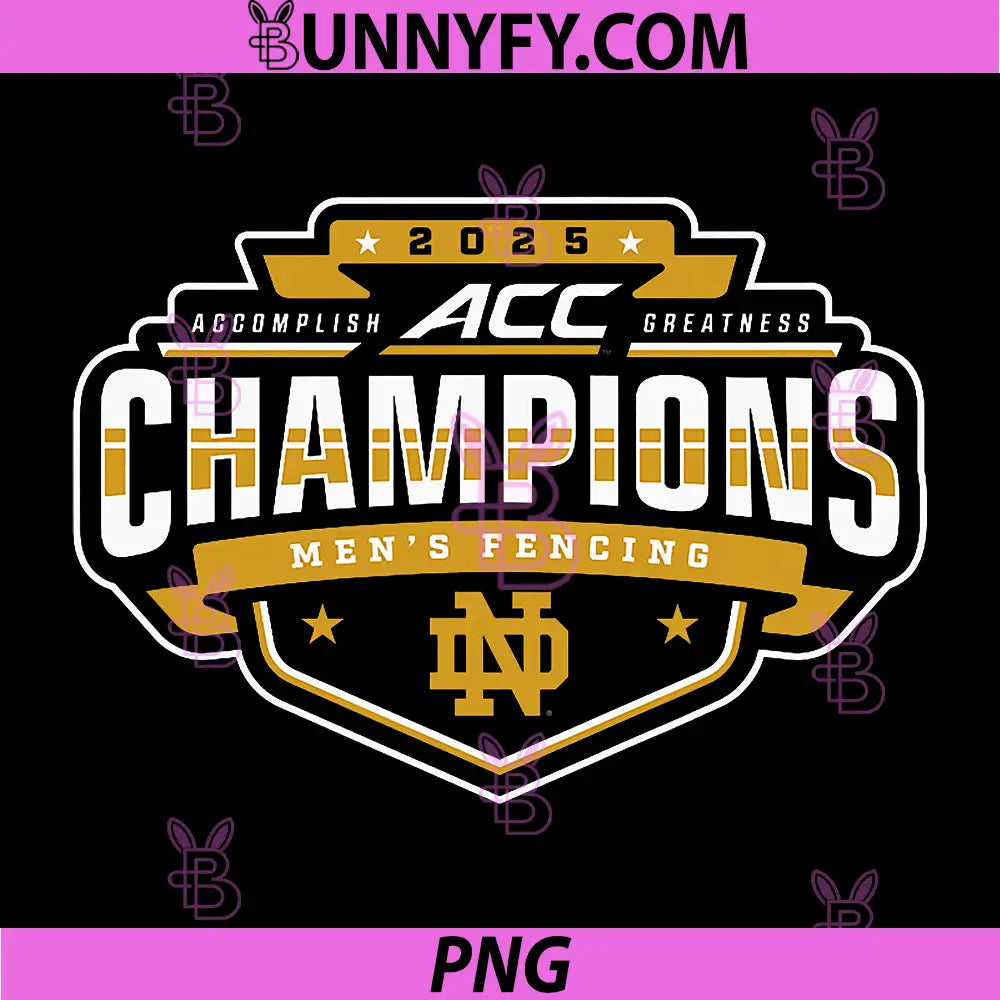 Notre Dame Fighting Irish Men's PNG, Fencing ACC Champs 2025 PNG