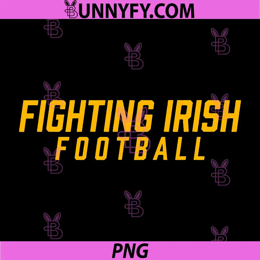 Fighting Irish Football PNG, Bold Athletic College Team Text PNG