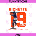 Number And Portrait Bo Bichette PNG, New York Baseball MLBPA PNG