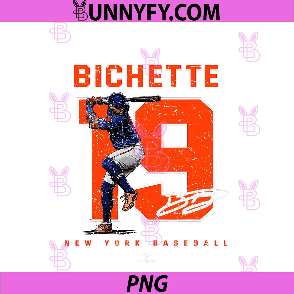 Number And Portrait Bo Bichette PNG, New York Baseball MLBPA PNG
