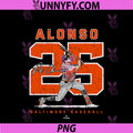Number And Portrait Pete PNG, Alonso Baltimore Baseball MLBPA PNG
