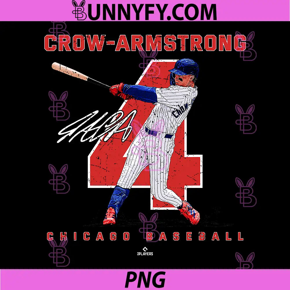 Number and Portrait Pete PNG, Crow Armstrong Chicago Baseba MLBPA PNG