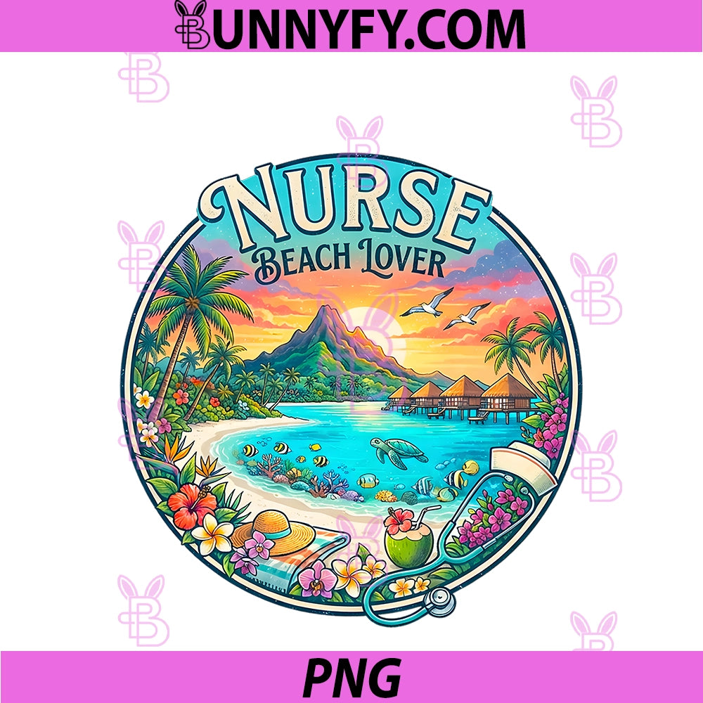Nurse Beach Lover PNG, Vacation Summer Medical Professional Trip PNG