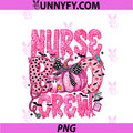 Nurse Boo Crew PNG, Breast Cancer Pink Ribbon Ghost Halloween PNG