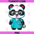 Nurse Panda Stethoscope PNG, Nursing School Medical Panda Bear PNG