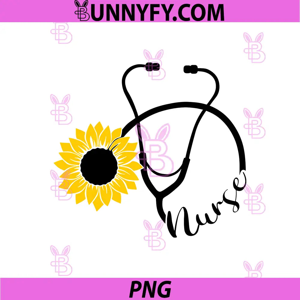 Nurse Svg, Stethoscope Svg, Sunflower Svg
