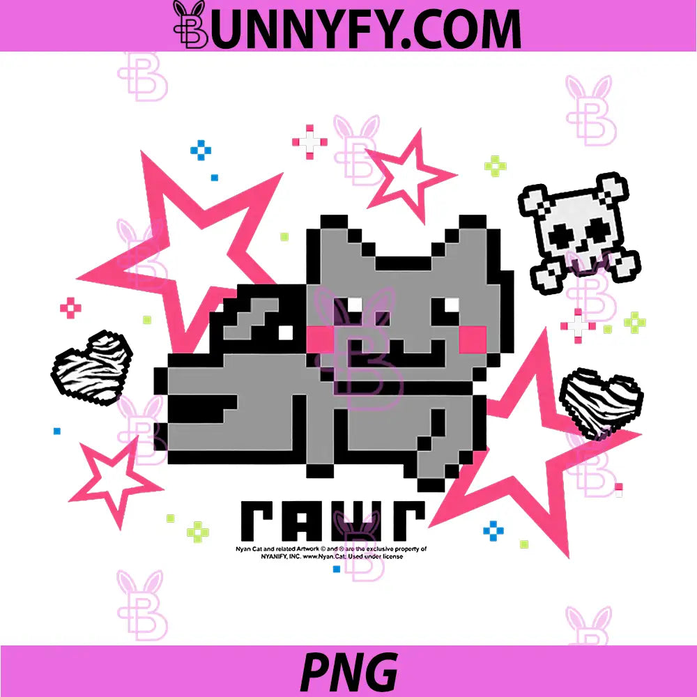 Pixel Cat Meme Retro 8Bit Art PNG, Cute Gaming Kitty Star Style PNG