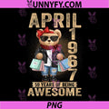 April 59th Birthday PNG, 1967 Teddy Bear PNG