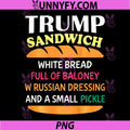 Trump Sandwich PNG, White Bread Funny PNG