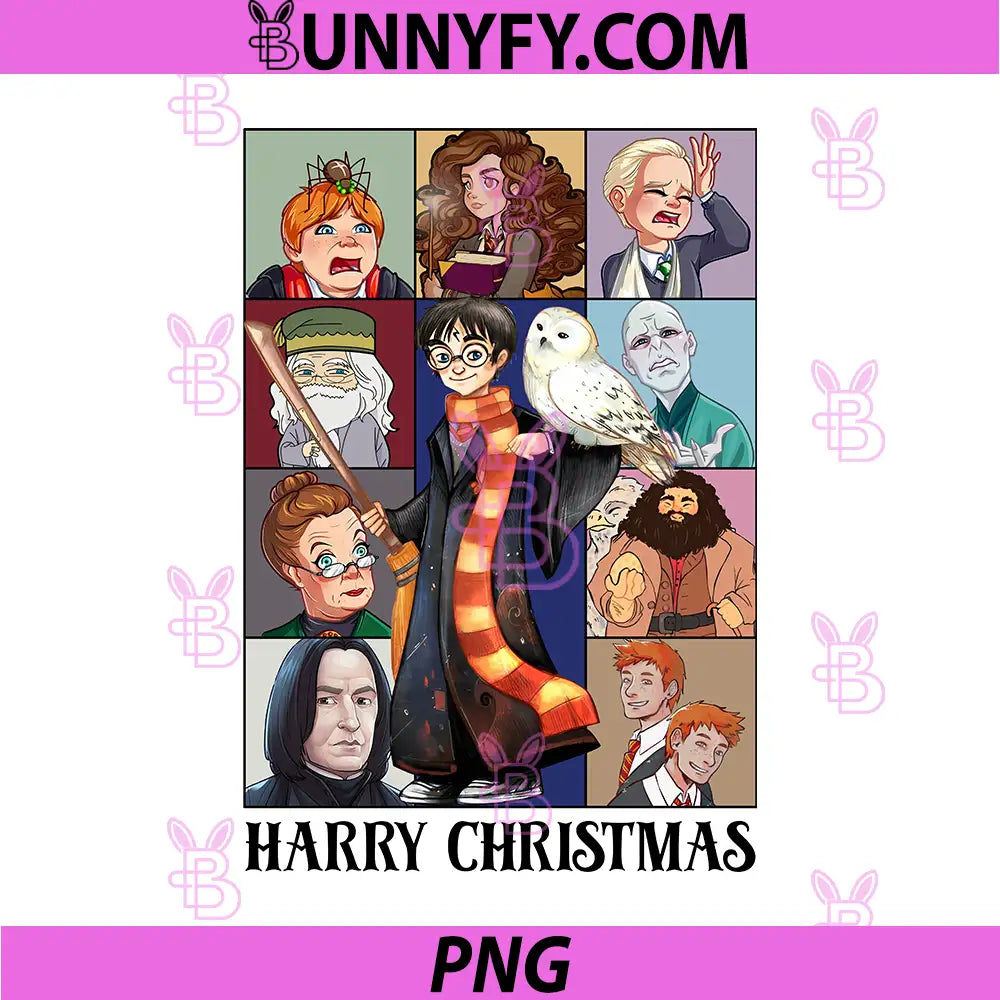 Harry Christmas Wizard Character Art PNG, Magical Holiday Movie Style PNG