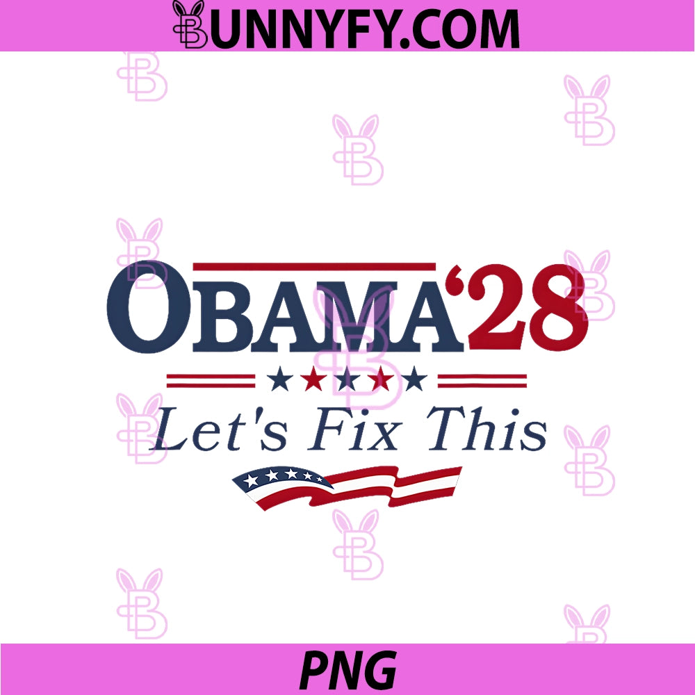 Obama 2028 Since Rules Don't Exist Anymore PNG, Stars PNG