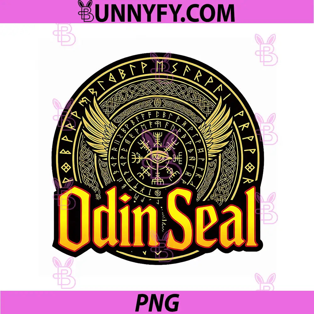Odin Seal PNG, Rune Circle Norse Symbol Design PNG