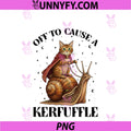 Off To Cause A Kerfuffle Funny PNG, Cat Meme PNG