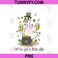 Off To Get Little Silly PNG, Irish Goose Beer Drinking Shamrock PNG