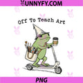 Off To Teach Art Teacher Frog PNG, Funny Back To School Drawing PNG