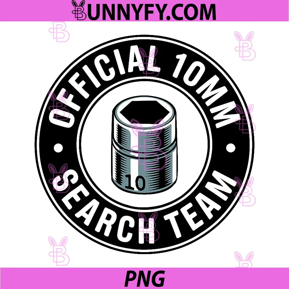 Official 10MM Search Team PNG, Socket Car Guy Car Mechanic PNG
