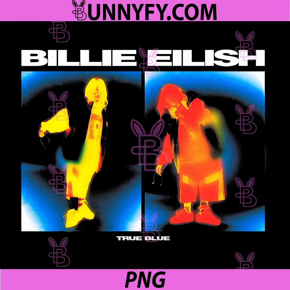 Official Billie Eilish PNG, True Blue PNG
