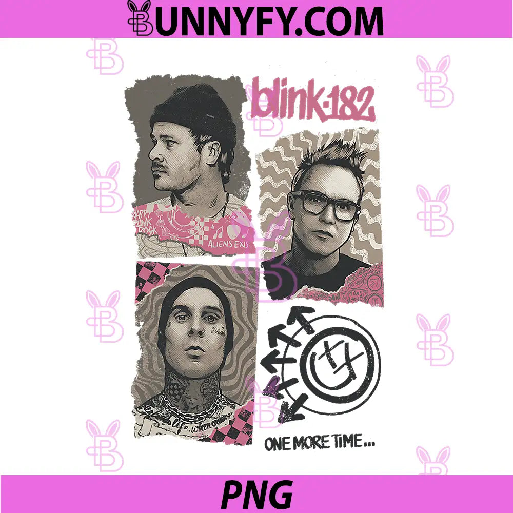 Blink-182 Official Band Photo PNG, Pop Punk Rock Band Art PNG
