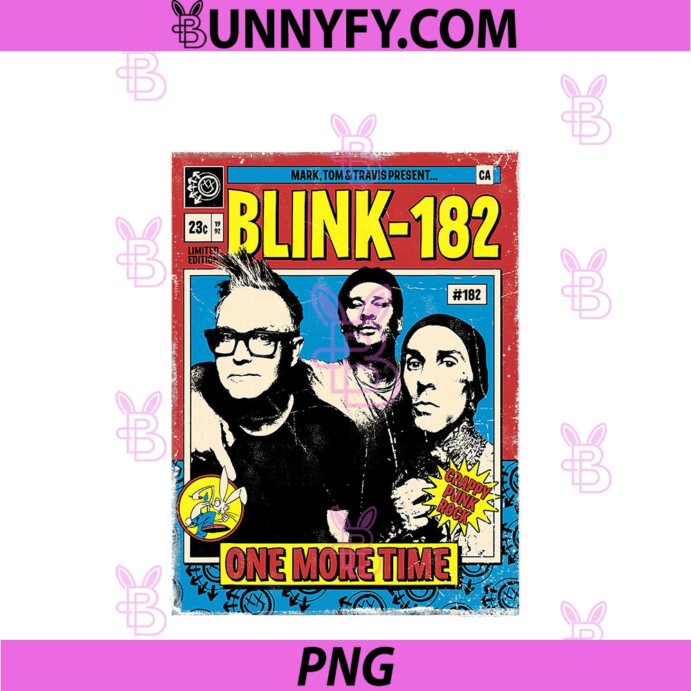 Official Blink-182 PNG, One More Time Comic PNG