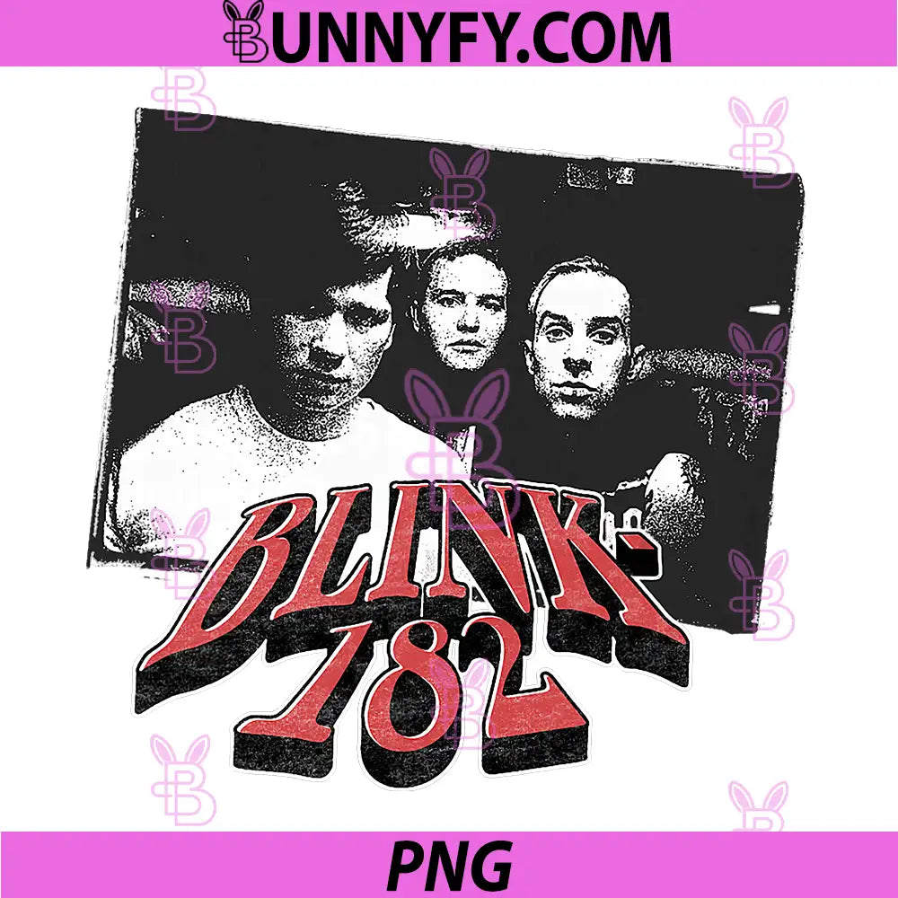 Blink-182 Vintage Band Photo PNG, Legendary Pop Punk Music PNG