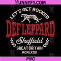 Let’s Get Rocked Def Leppard PNG, Vintage Rock Band Typography PNG