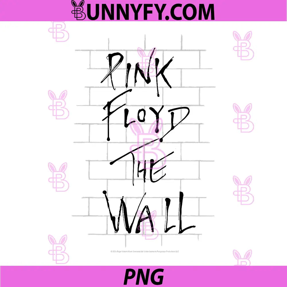 Pink Floyd The Wall PNG, Album Retro Classic Rock Band PNG